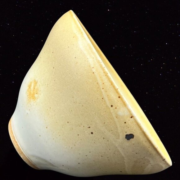 Vintage Hand Thrown Clay Art Pottery Signed Bowl Dish Glazed 5”T 7”W - Picture 7 of 11